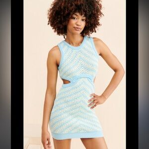 For Love & Lemons Corinna Cut Out Knit Dress NWT